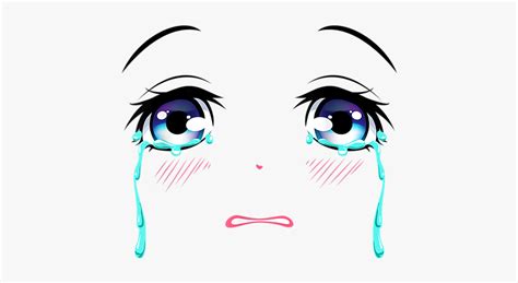 Closed Crying Anime Eyes, HD Png Download , Transparent Png Image - PNGitem