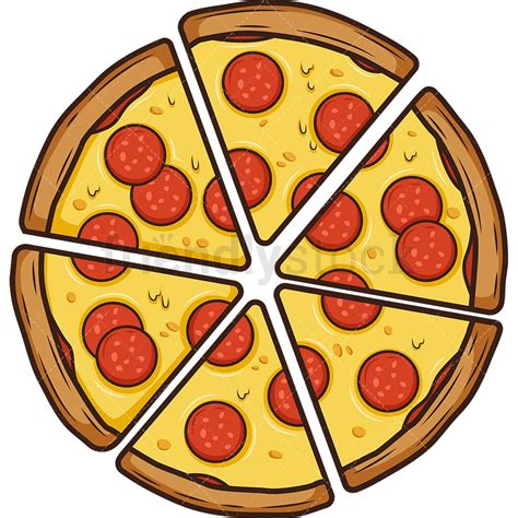 Sliced Pizza Cartoon Clipart Vector - FriendlyStock