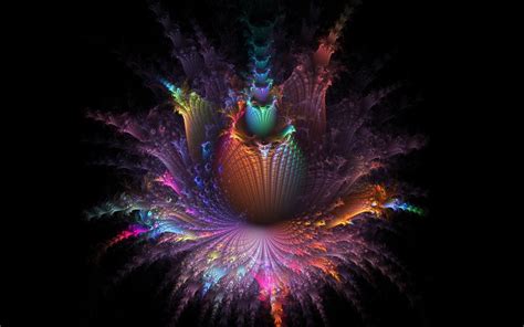 Vibrant Fractal Burst - HD Wallpaper