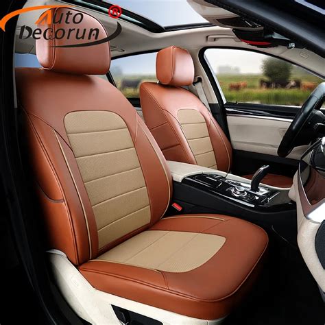 AutoDecorun Genuine Leather Seat Covers for Mercedes Benz C180 C300 ...