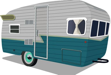 Vintage Camper Clipart Glamping vintage campers preppy clipart by ...