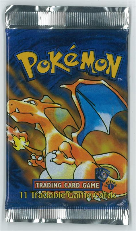 Pokemon Base Set 1 FIRST EDITION Booster Pack - Charizard Art - UNSEARCHED | DA Card World