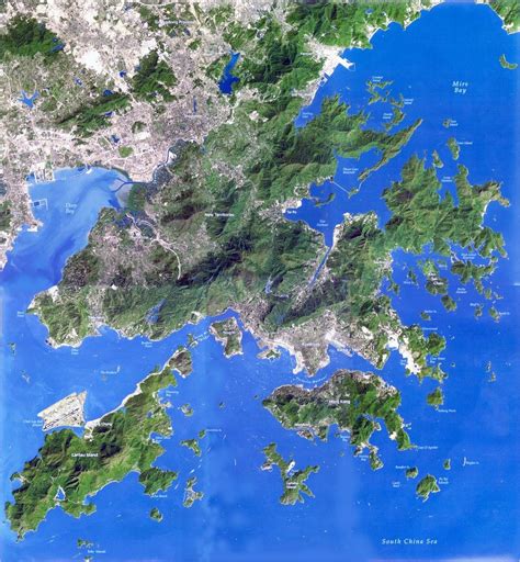 Hong Kong satellite map - Satellite map Hong Kong (China)