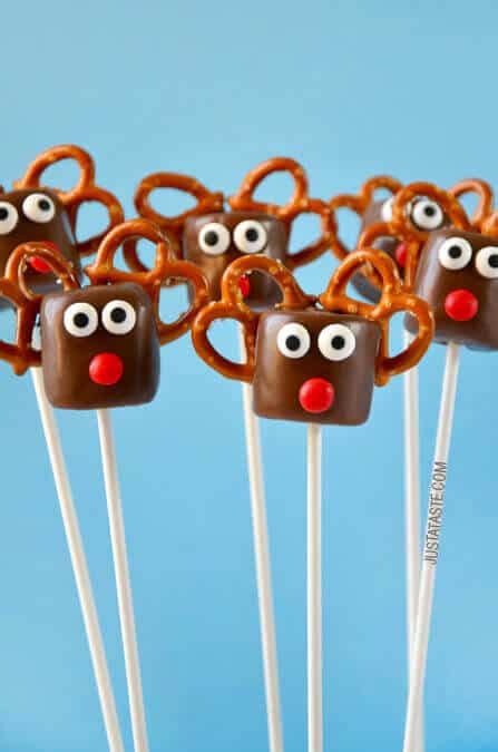 Chocolate Reindeer Marshmallow Pops - Just a Taste