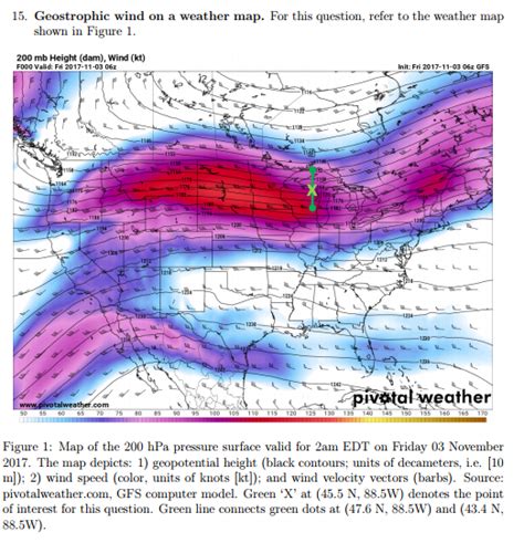 15. Geostrophic wind on a weather map. For this | Chegg.com