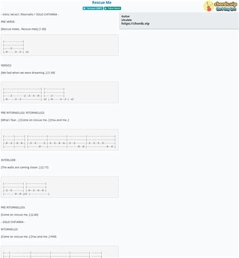Chord: Rescue Me - tab, song lyric, sheet, guitar, ukulele | chords.vip