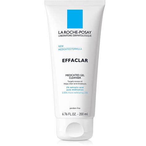 La Roche-Posay Effaclar Acne Face Cleanser, Medicated Gel Cleanser with ...