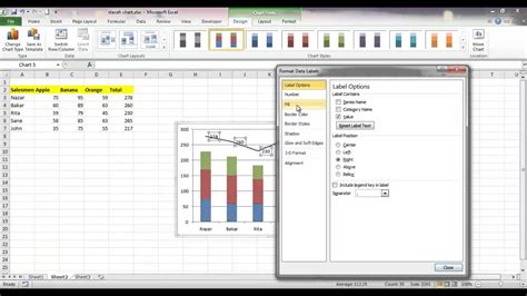 Add Total Label On Stacked Bar Chart In Excel - YouTube