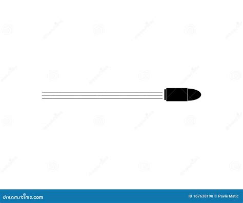 Flying Bullet Logo Isolated on a White Background Stock Vector - Illustration of flying ...