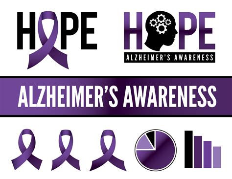 Alzheimer's Disease Awareness Icons and Graphics 1518342 Vector Art at Vecteezy