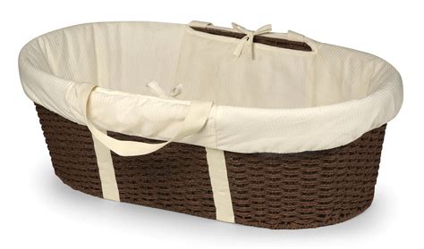 Badger Basket Wicker-Look Woven Baby Moses Basket, Espresso - Walmart.com