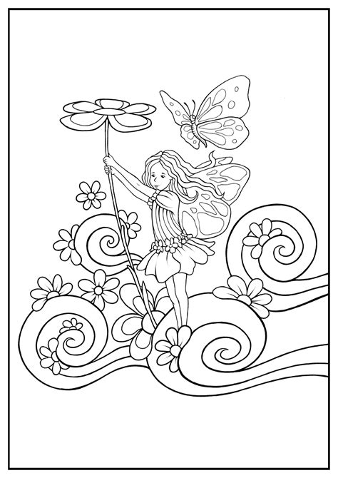 Fairy Color By Number Coloring Page Coloring Pages