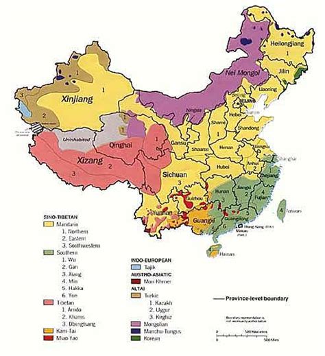 Ethnic Map Of China