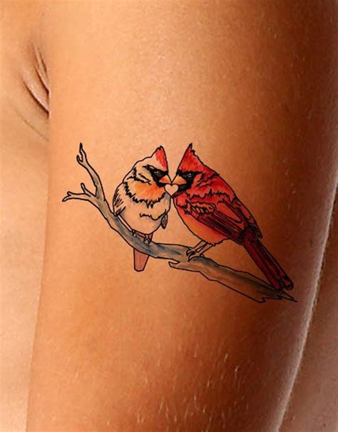 Cardinal Tattoo, Bird Tattoo, Pair of Cardinals, Heart Tattoo, Tattoo Design From Art Instantly ...