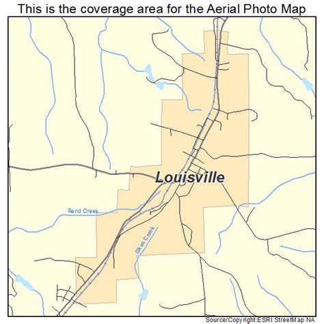 Aerial Photography Map of Louisville, AL Alabama