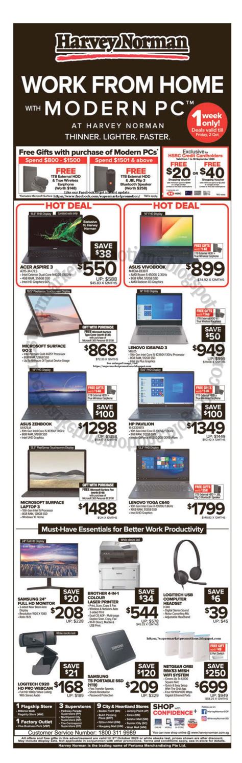 Harvey Norman PC, Laptop Sale 26 September - 02 October 2020 ~ Supermarket Promotions