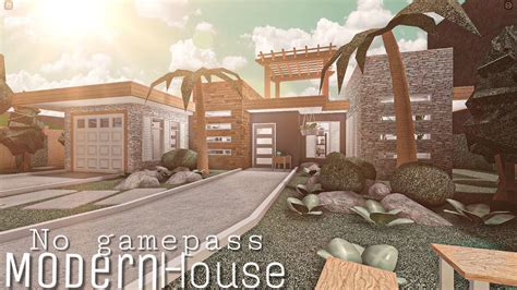 ROBLOX BLOXBURG: No-gamepass Modern House || House Build - YouTube | Home building design, House ...