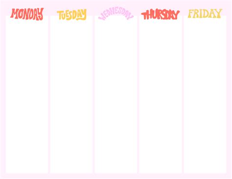 Free Weekday Planner Template - Customize with PicMonkey