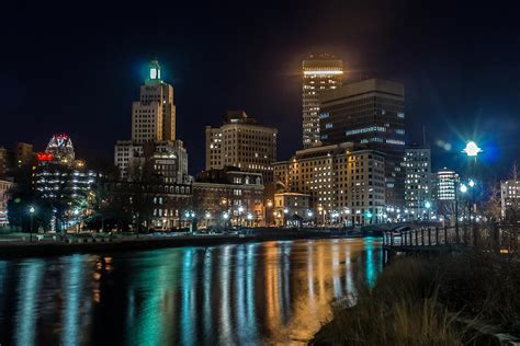 Providence Skyline Nightscape Photograph by Eddy Bernardo - Fine Art ...