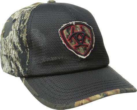 Ariat Men's Front Camo Hat, Black, One Size at Amazon Men’s Clothing store: Baseball Caps