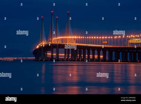 Penang Bridge at night Stock Photo - Alamy