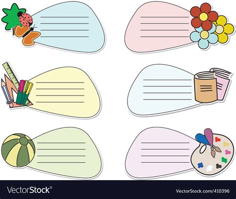 Message stickers Royalty Free Vector Image - VectorStock