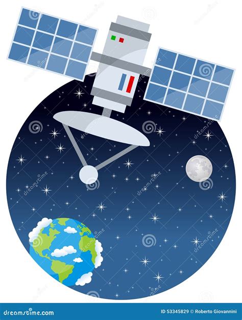 Satellite In Space Clipart Image