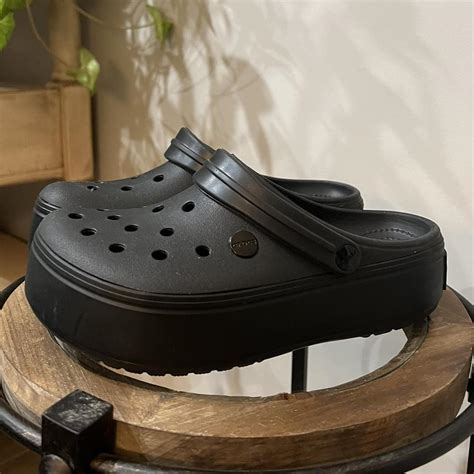 BLACK PLATFORM CROCS free shipping on all items if... - Depop