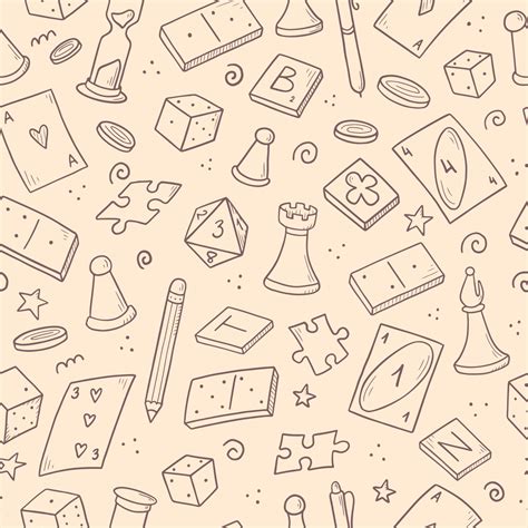 Hand drawn seamless pattern of board game 4473696 Vector Art at Vecteezy