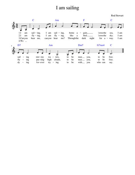 I am sailinggg Sheet music for Piano (Solo) | Musescore.com