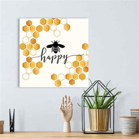 Bee Happy Wall Art, Canvas Prints, Framed Prints, Wall Peels | Great Big Canvas