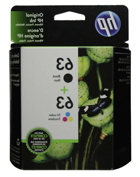 New! Genuine HP 63 Combo Pack 1-Black