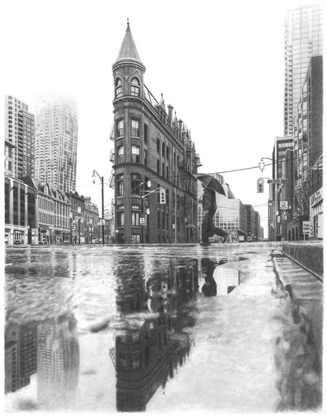 City Reflections, graphite pencil, 11X14 : Art | Realistic pencil drawings, Art drawings ...