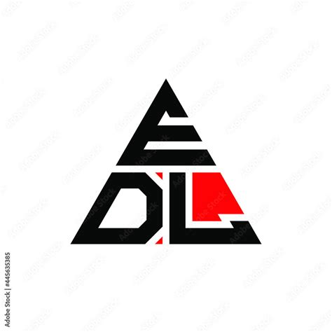 EDL triangle letter logo design with triangle shape. EDL triangle logo ...