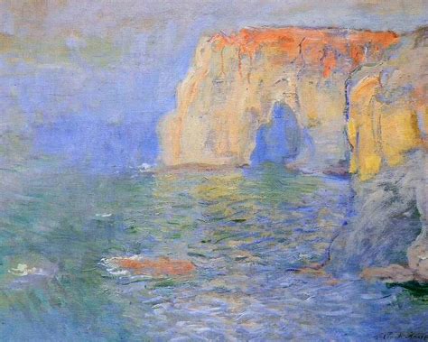 The Manneport, Reflections of Water, 1885 - Claude Monet - WikiArt.org