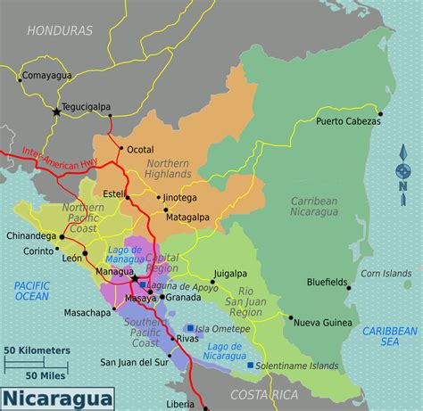 File:Nicaragua regions map.png - Wikitravel Shared