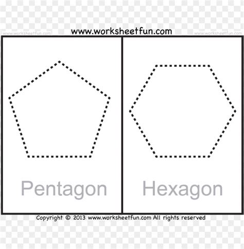 Crescent Shape Tracing Worksheets - Pentagon And Hexagon Shape PNG ...