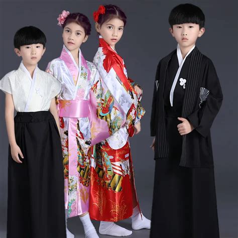 New costume female Japanese children's kimono traditional retro ethnic ...