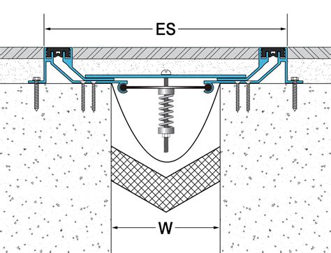 Flush Seismic Floor Expansion Joint With Rubber Strip SFFS