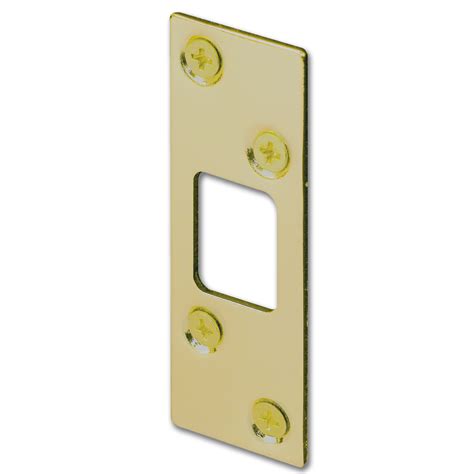 Chadwell Supply. DEADBOLT STRIKE PLATE 5/PK - POLISHED BRASS