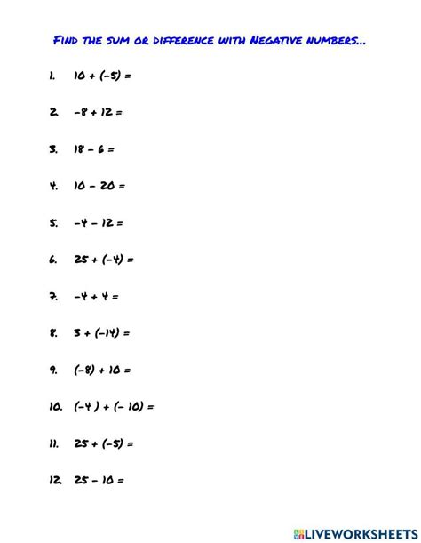 Integers - Senior Block - Worksheets Library