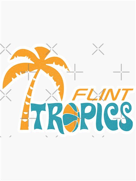 "Flint Tropics Retro" Sticker by johnbjwilson | Redbubble