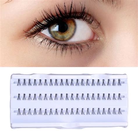 60Pcs Women False Eyelash Individual Cluster Eye Lashes Extension Tray Makeup Tools Makeup ...