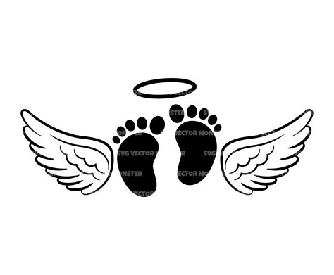 Baby Footprint Svg, Wings Angel Svg, Baby Feet Svg, Baby Svg | ubicaciondepersonas.cdmx.gob.mx