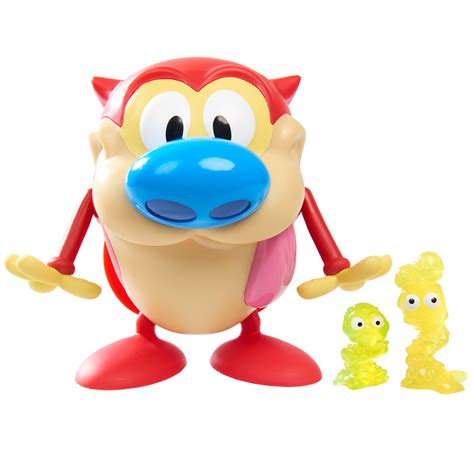 Just Play Nickelodeon '90s Ren & Stimpy Toy Figure - Stimpy w/ Nose Goblins