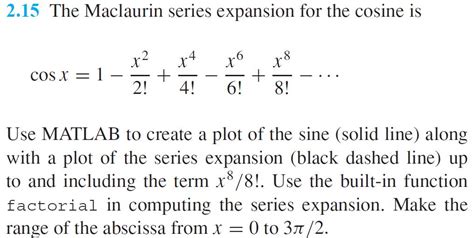 Solved The Maclaurin series expansion for the cosine is cos | Chegg.com