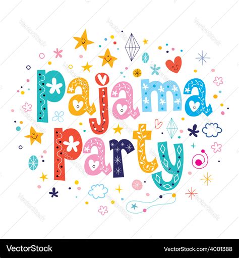 Pajama party Royalty Free Vector Image - VectorStock