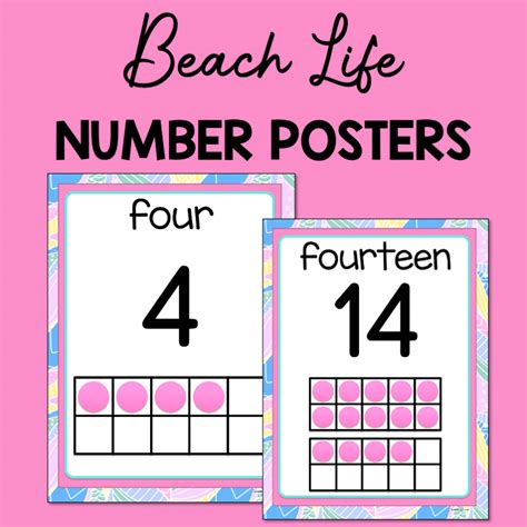 Beach Life Number Posters 1-20 – Teachie Tings