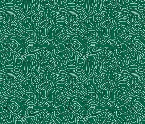 Forest Green and White Stripes Wave Elevation Topographic Topo Map ...