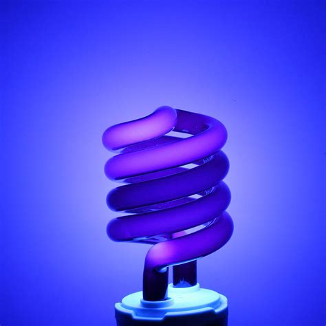 UV Ultraviolet Spiral Low Energy Saving CFL Light Bulb E27 Screw Black ...